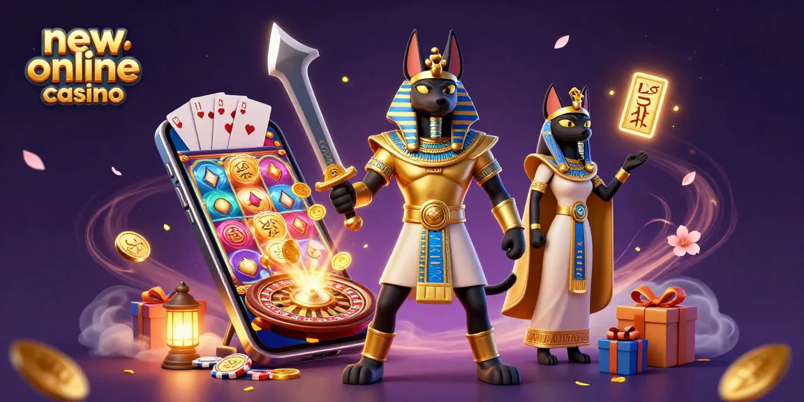 Experience the thrills of a new online casino with vibrant animations and ancient Egyptian warriors.