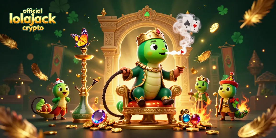 Experience the official lolajack crypto action with a vibrant 3D casino scene showcasing unique characters and game elements.
