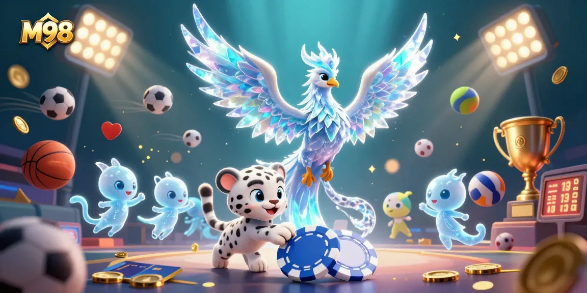 M98 players enjoy dynamic live casino excitement featuring mystical characters and sports elements.